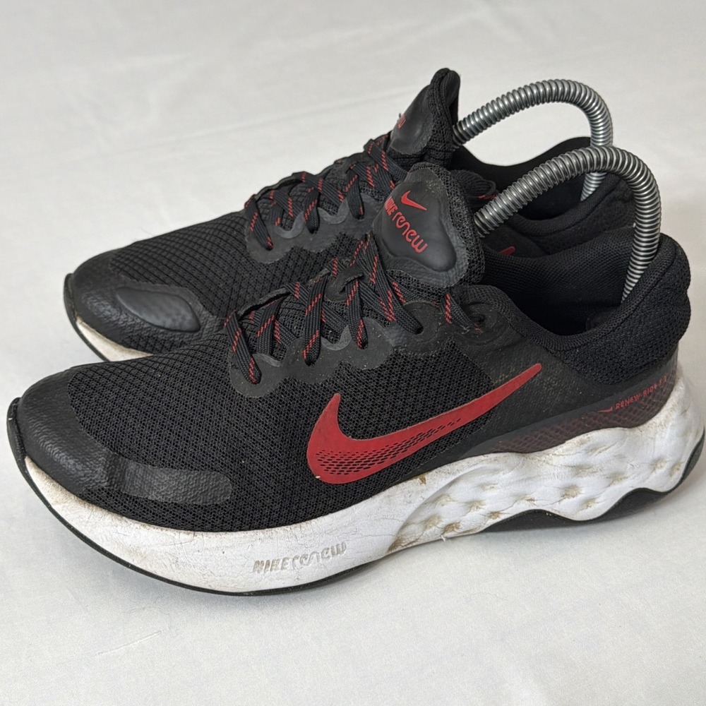 Nike Renew Ride 3.0 Shoes Men Size 6 Black‎ Red White Running Sneaker Gym Shoes